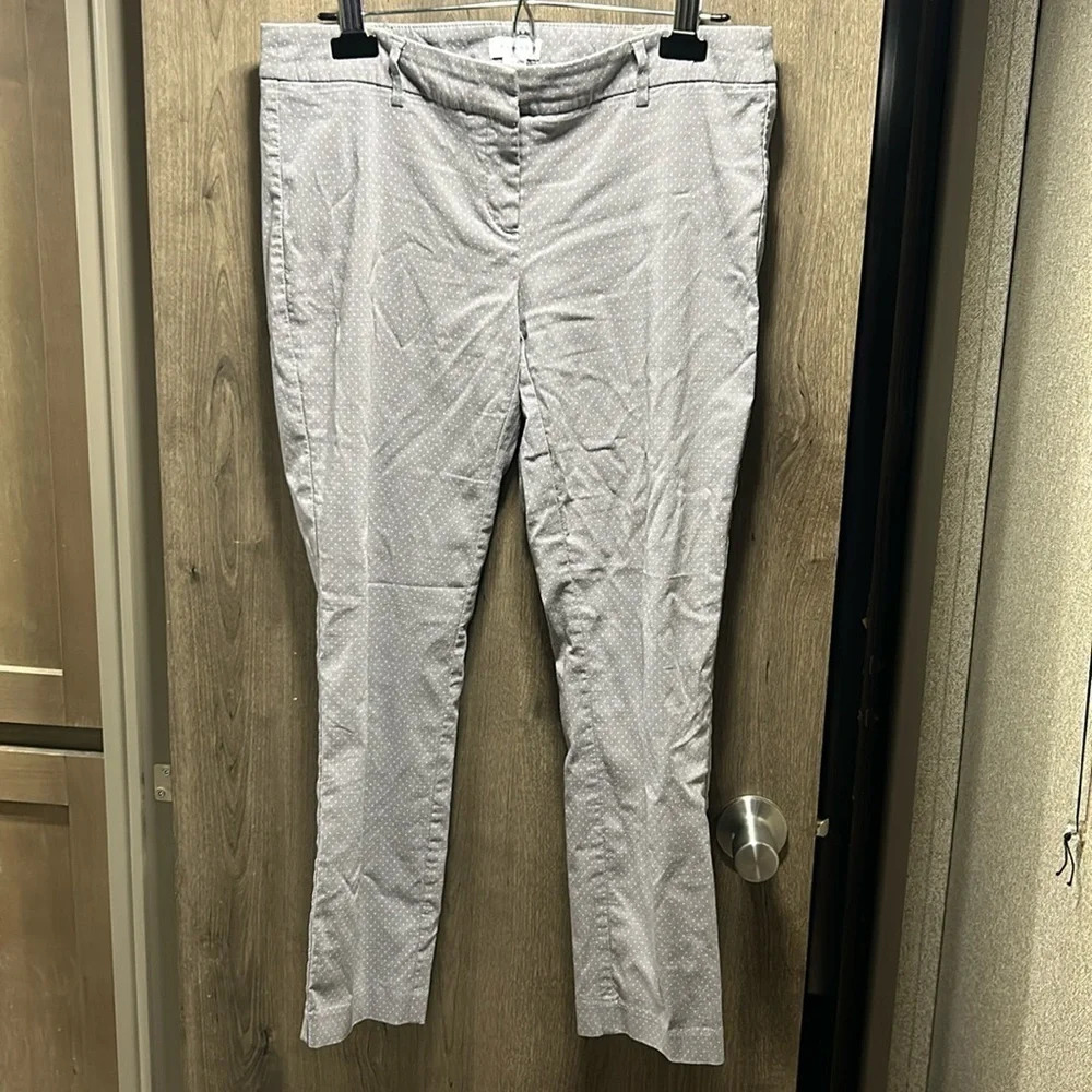 KENAR Women’s Tiny Polka Dot Skinny Ankle Pants. Size 10